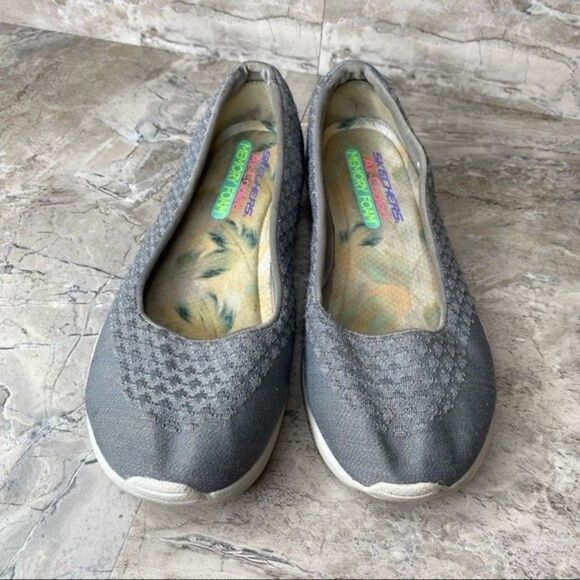 Skechers grey slip on air cooled memory foam shoes 7.5 - Picture 2 of 7